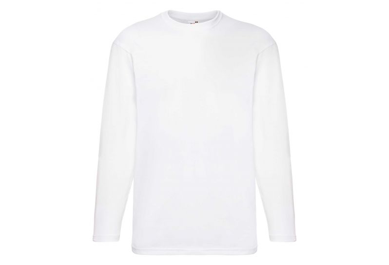 Fruit of the Loom, Valueweight, muška pamučna majica dugih rukava, bela, 2XL