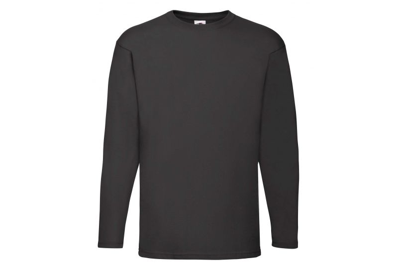 Fruit of the Loom, Valueweight, muška pamučna majica dugih rukava, crna, XL
