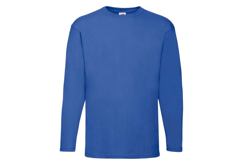 Fruit of the Loom, Valueweight, muška pamučna majica dugih rukava, royal plava, S
