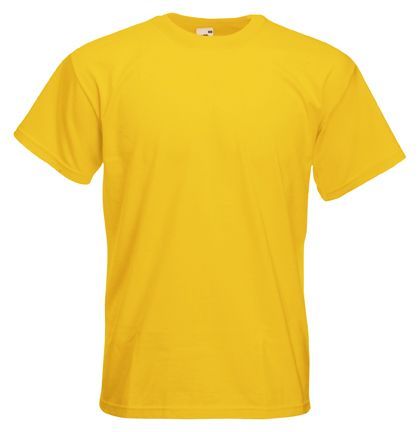 Fruit of the Loom, Super Premium, muška pamučna majica kratkih rukava, suncokret žuta, 2XL