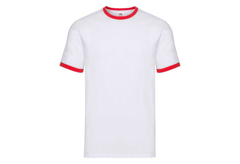 Fruit of the Loom, Valueweight Ringer T, muška dvobojna pamučna majica kratkih rukava, XL