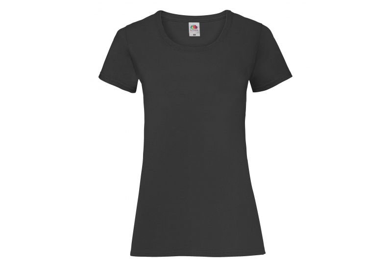 Fruit of the Loom, Valueweight, ženska pamučna majica kratkih rukava, crna, 2XL
