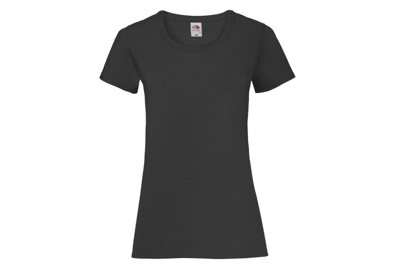 Fruit of the Loom, Valueweight, ženska pamučna majica kratkih rukava, crna, , XL
