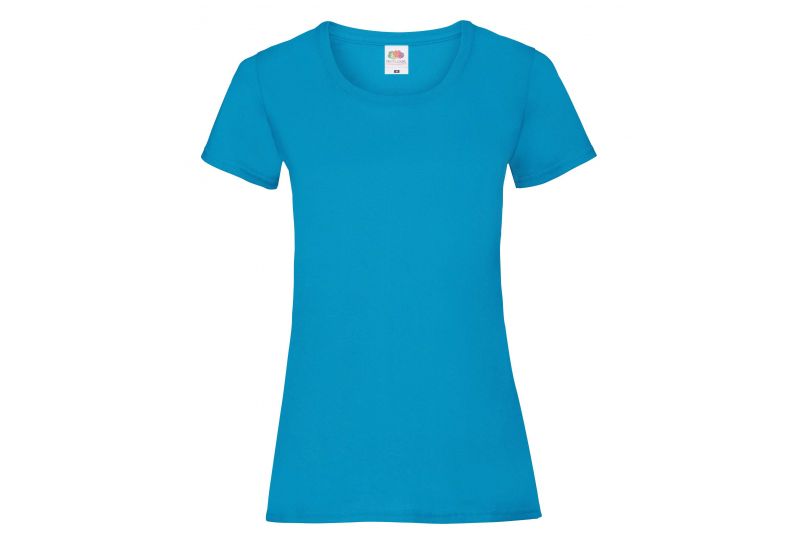 Fruit of the Loom, Valueweight, ženska pamučna majica kratkih rukava, azurno plava, L