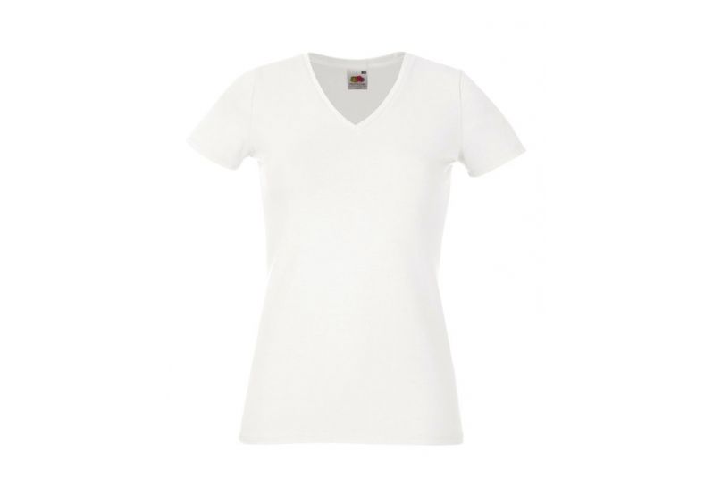 Fruit of the Loom, ženska majica sa v izrezom, bela, XL