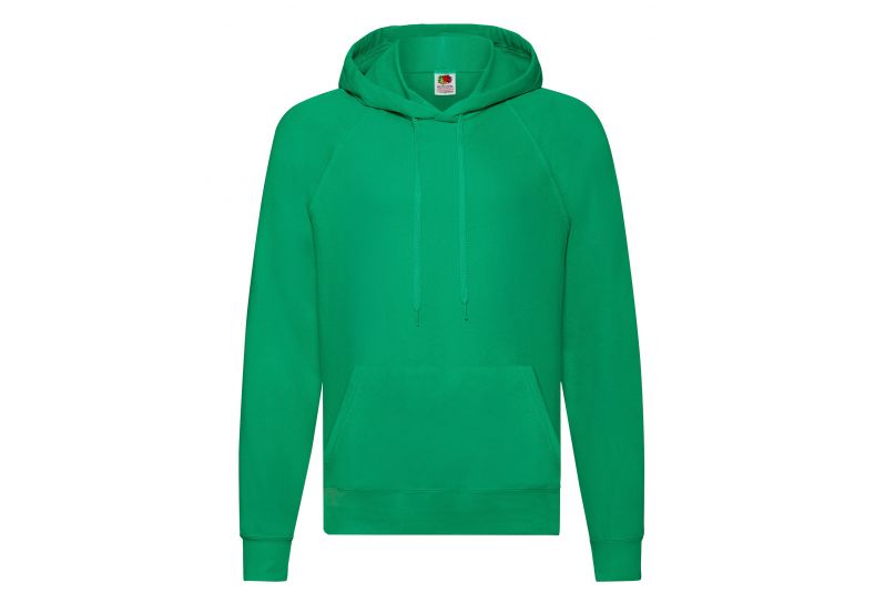 Fruit of the Loom, Lightweight Hooded Sweat, muški duks sa kapuljačom, kelly zelena, XL