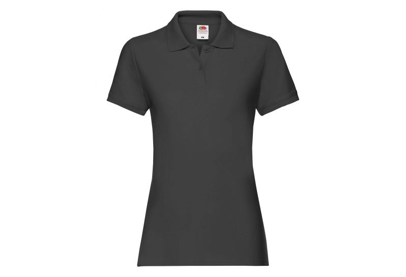 Fruit of the Loom, Ladies Premium Polo, ženska polo majica, crna , L