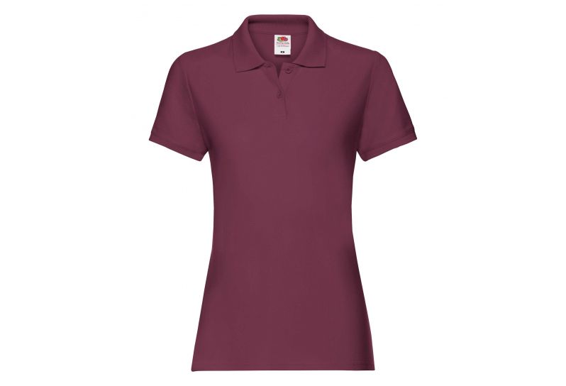 Fruit of the Loom, Ladies Premium Polo, ženska polo majica, burgundi, L