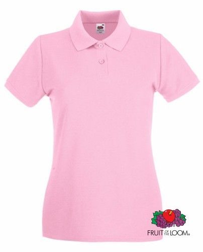 Fruit of the Loom, Ladies Premium Polo, ženska polo majica, roza, 2XL