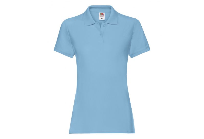 Fruit of the Loom, Ladies Premium Polo, ženska polo majica, nebesko plava, L