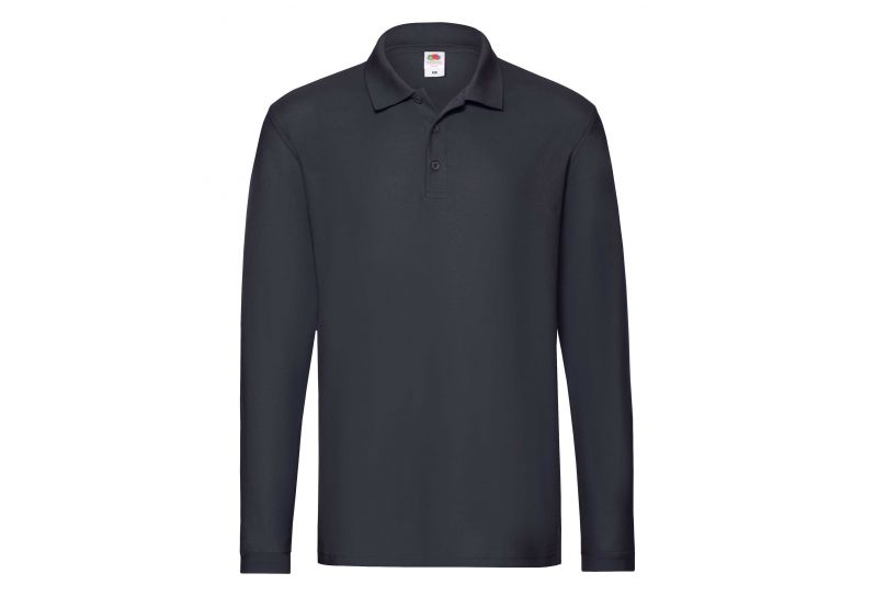 Fruit of the Loom, Premium LS Polo, muška polo majica dugih rukava, tamno teget, L