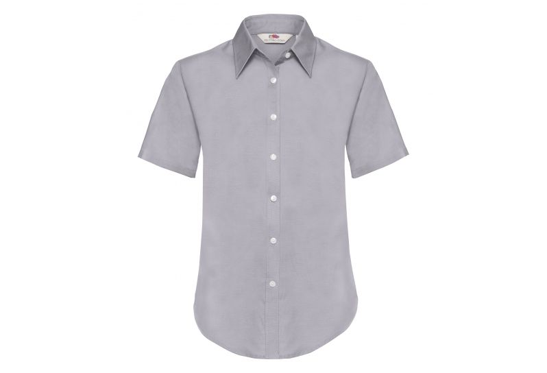 Fruit of the Loom, Ladies Short Sleeve Oxford Shirt, ženska košulja kratkih rukava, siva, S