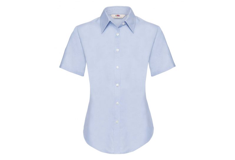 Fruit of the Loom, Ladies Short Sleeve Oxford Shirt, ženska košulja kratkih rukava, svetlo plava, 2XL