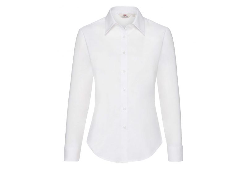 Fruit of the Loom, Ladies LS Oxford Shirt, ženska košulja dugih rukava, bela, 2XL