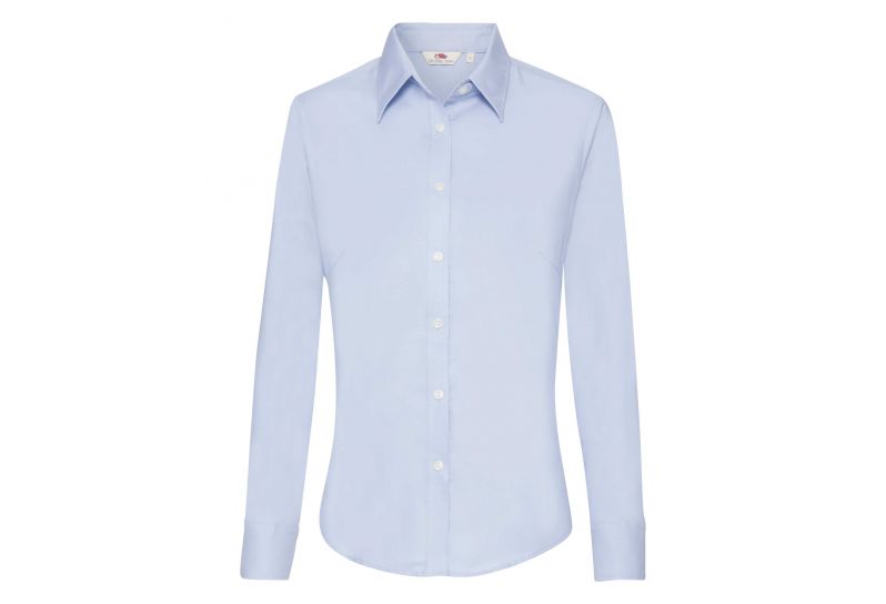 Fruit of the Loom, Ladies LS Oxford Shirt, ženska košulja dugih rukava, oxford plava, XL