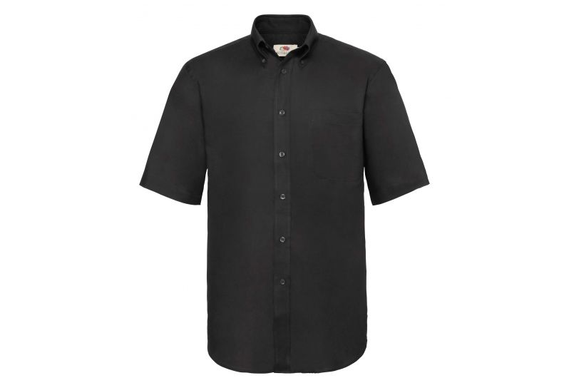 Fruit of the Loom, SS Oxford Shirt, muška poslovna košulja kratkih rukava, crna, XL