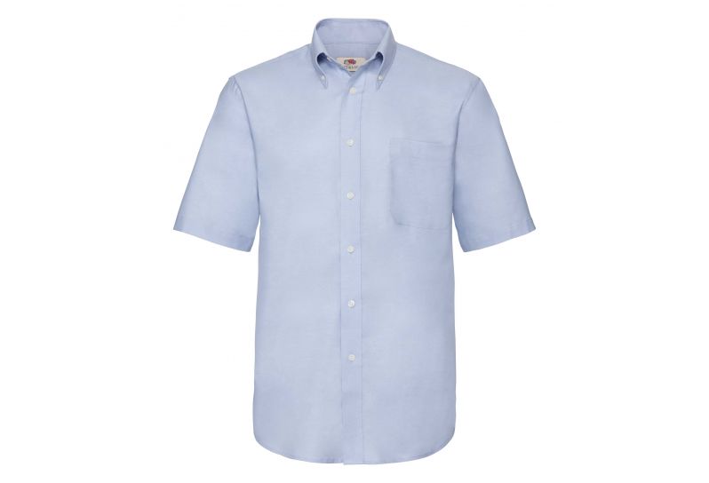 Fruit of the Loom, SS Oxford Shirt, muška poslovna košulja kratkih rukava, oksford plava, L