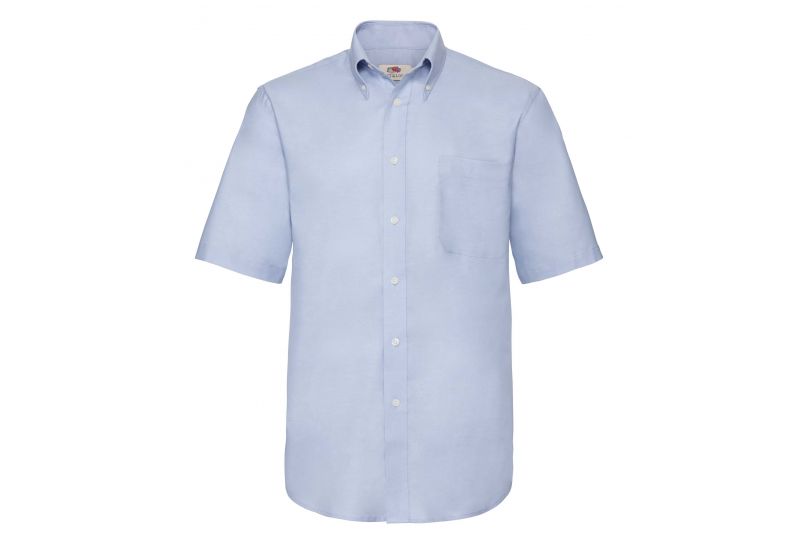 Fruit of the Loom, SS Oxford Shirt, muška poslovna košulja kratkih rukava, oksford plava, M