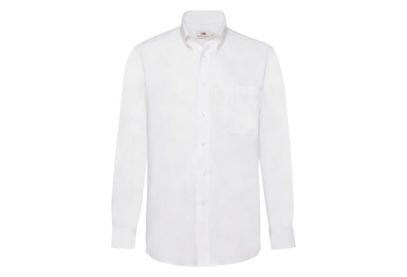 Fruit of the Loom, LS Oxford Shirt, muška poslovna košulja dugih rukava, bela, 2XL