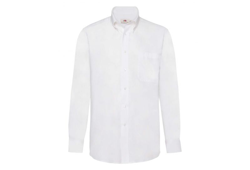 Fruit of the Loom, LS Oxford Shirt, muška poslovna košulja dugih rukava, bela, XL