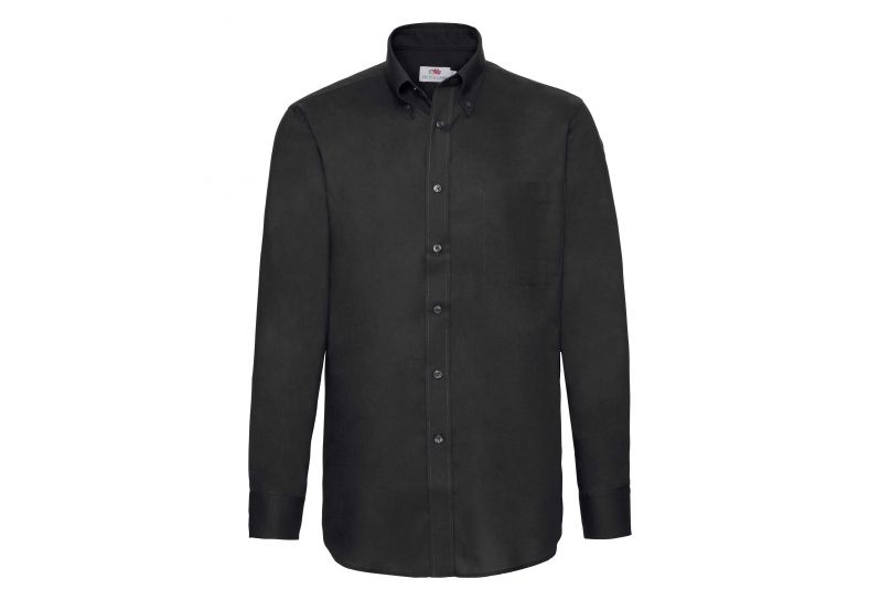 Fruit of the Loom, LS Oxford Shirt, muška poslovna košulja dugih rukava, crna, L
