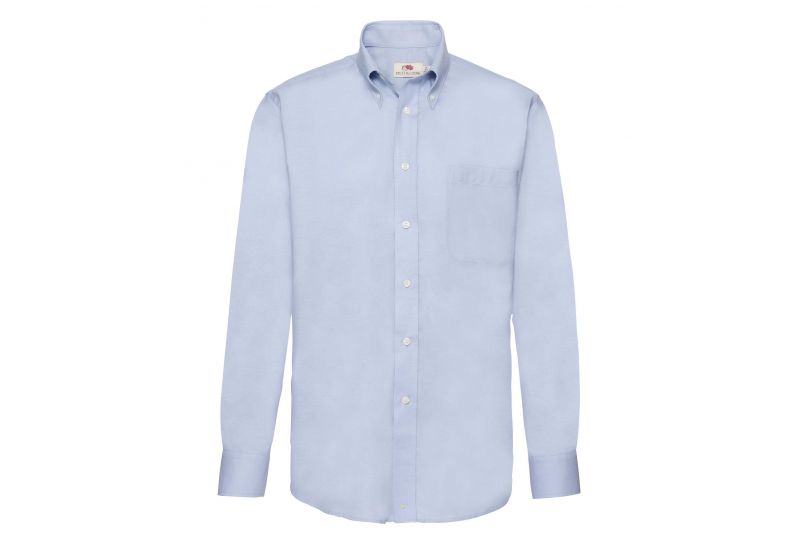 Fruit of the Loom, LS Oxford Shirt, muška poslovna košulja dugih rukava, oxford plava, 2XL