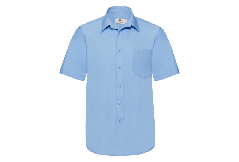 Fruit of the Loom, Poplin Shirt, muška košulja kratkih rukava, svetlo plava, L