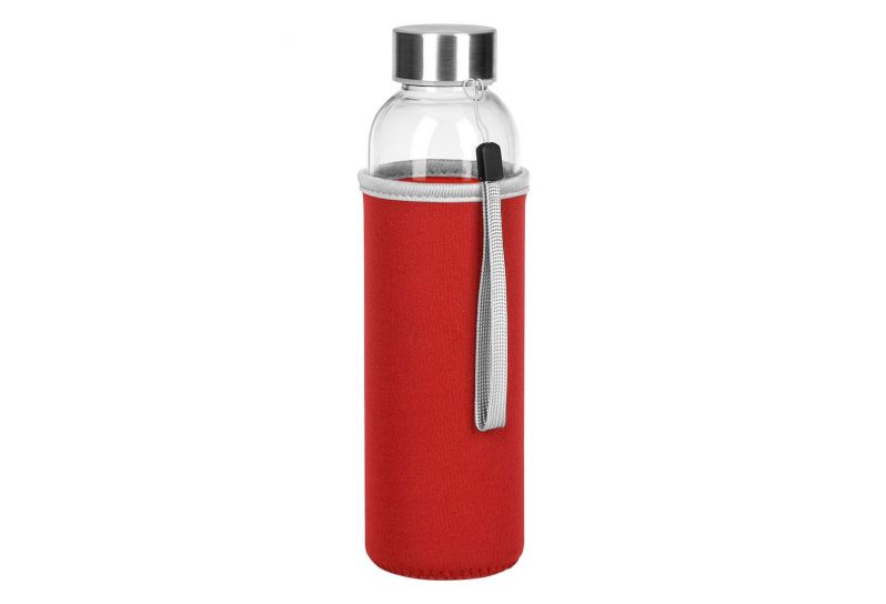 PRIMAVERA - Sportska boca sa neopren navlakom, 500 ml, crvena