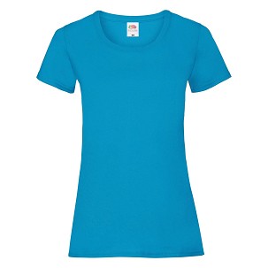 Fruit of the Loom, Valueweight, ženska pamučna majica kratkih rukava, azurno plava, M