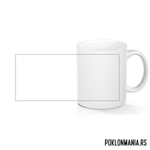 SUBI šolja, sublimaciona poklon šolja bele boje