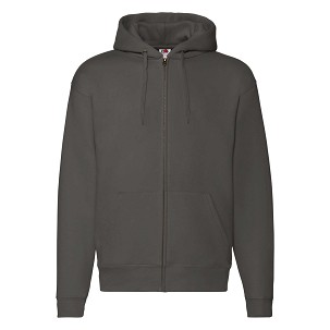 Fruit Of The Loom, Premium Hooded Sweat Jacket, muški duks sa kapuljačom i cibzarom,ugljenasta , M