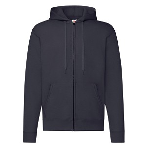 Fruit of the Loom, Classic Hooded Sweat Jacket, muški duks sa kapuljačom i cibzarom, tamno teget, M
