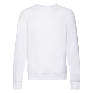 Fruit of the Loom, Lightweight Raglan Sweat, muški klasični duks, bela, XL