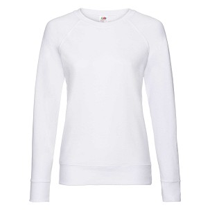Fruit of the Loom, Ladies Raglan Sweat, ženski klasični duks, bela, M