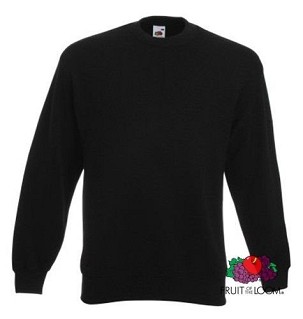 Fruit of the Loom, Classic Set-in Sweat, klasični muški duks, crna, L