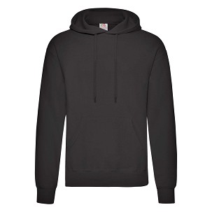 Fruit of the Loom, Classic Hooded Sweat, klasični muški duks sa kapuljačom, crna, S