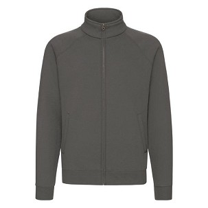 Fruit of the Loom, Premium Sweat Jacket, premium muški duks sa cibzarom, svetlo grafitna, 2XL