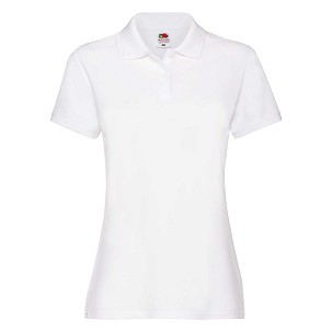 Fruit of the Loom, Ladies Premium Polo, ženska polo majica, bela, 2XL