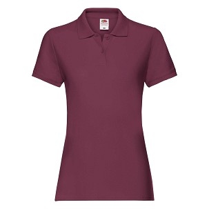 Fruit of the Loom, Ladies Premium Polo, ženska polo majica, burgundi, S