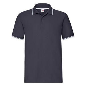 Fruit of the Loom, Premium Tipped Polo, dvobojna muška polo majica, crno-bela, L