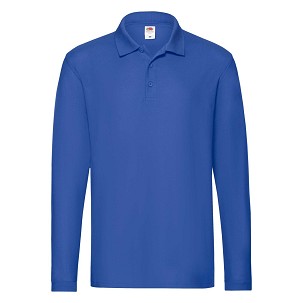 Fruit of the Loom, Premium LS Polo, muška polo majica dugih rukava, royal plava, S