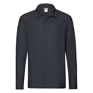 Fruit of the Loom, Premium LS Polo, muška polo majica dugih rukava, tamno teget, 2XL