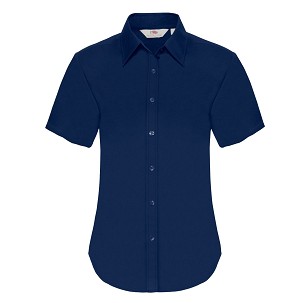 Fruit of the Loom, Ladies Short Sleeve Oxford Shirt, ženska košulja kratkih rukava, teget 2XL