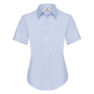 Fruit of the Loom, Ladies Short Sleeve Oxford Shirt, ženska košulja kratkih rukava, svetlo plava, M