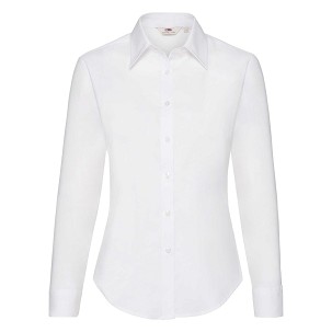 Fruit of the Loom, Ladies LS Oxford Shirt, ženska košulja dugih rukava, bela, S
