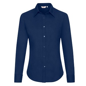 Fruit of the Loom, Ladies LS Oxford Shirt, ženska košulja dugih rukava, teget, S