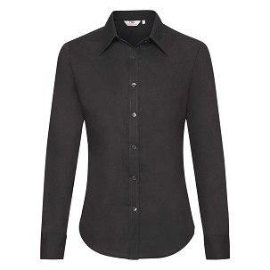 Fruit of the Loom, Ladies LS Oxford Shirt, ženska košulja dugih rukava, crna, M