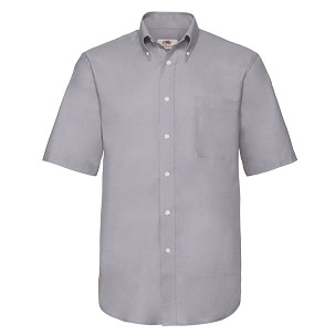 Fruit of the Loom, SS Oxford Shirt, muška poslovna košulja kratkih rukava, siva, S