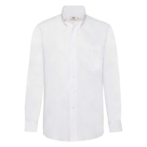 Fruit of the Loom, LS Oxford Shirt, muška poslovna košulja dugih rukava, bela, M