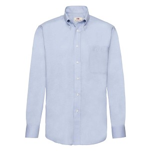 Fruit of the Loom, LS Oxford Shirt, muška poslovna košulja dugih rukava, oxford plava, 2XL